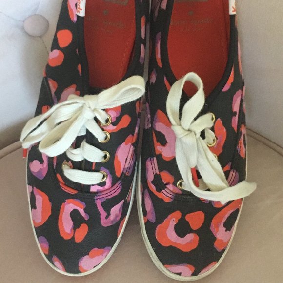 kate spade keds black pink kiss lips sneakers 6 - Picture 7 of 14